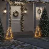 VidaXL Decorațiune brad cu lumini de Crăciun cu țăruși, 80 LED, 60 cm