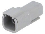 Conector cablu-cablu DTM 4 pini gri IP68