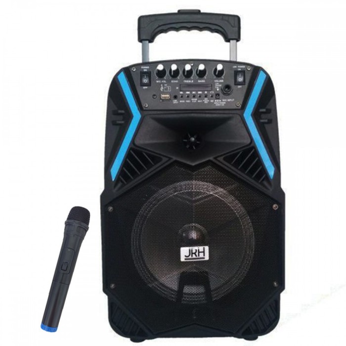 Boxa Bluetooth activa, portabila, tip troller, JRH A81 , microfon inclus, Bluetooth, AUX, Radio Fm, USB Boxa Bluetooth activa, portabila, tip troller, JRH A81 , microfon inclus, Bluetooth, AUX, Radio Fm, USB