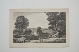 John Boydell &quot;Vedere de langa Mold&quot; gravura veche, Peisaje, Cerneala, Altul