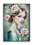 Mauro Ferretti P&acirc;nză Lacuită cu Cadru -A- cm 72x4x102 Fantasy | Aosom Romania