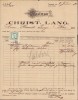HST A1849 Factură 1893 antet Christian Lang Timișoara