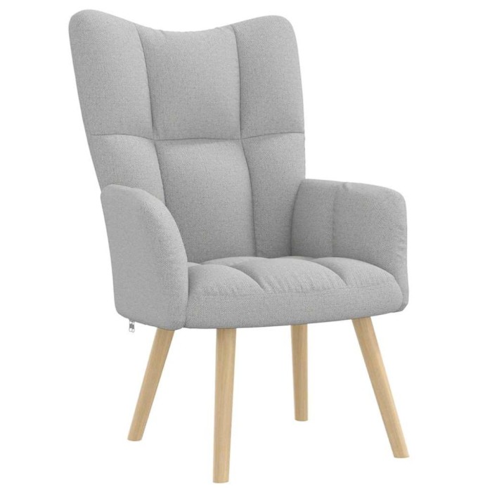 vidaXL Scaun de relaxare Cloud Grey Fabric 4016766