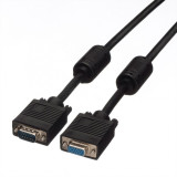 Cablu prelungitor VGA High Quality T-M ecranat + ferita 10m, Roline 11.04.5360