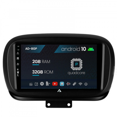 Navigatie Fiat 500X (2014-2020), Android 10, P-Quadcore 2GB RAM + 32GB ROM, 9 Inch - AD-BGP9002+AD-BGRKIT362 foto