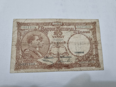 bancnota belgia 20 fr 1947 foto