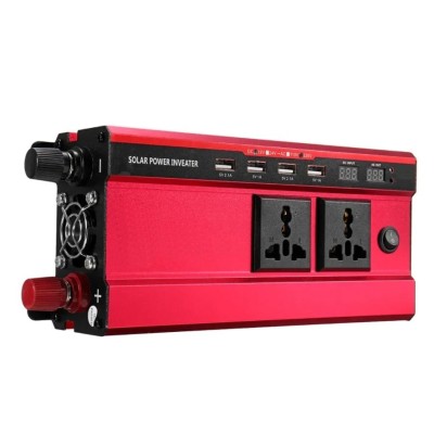 Invertor auto FOXMAG24, 12V, display dublu cu 4 mufe USB, 2 iesiri, 1000W, protectie la supraincarcare, scurtcircuit, supratemperatura, polaritate inv foto