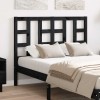VidaXL Tăblie de pat, negru, 126x4x100 cm, lemn masiv de pin 817834