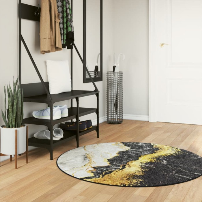 Gossi covor lavabil, multicolor, &Oslash; 120 cm, anti-alunecare