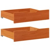 vidaXL Sertare de pat 2 buc. 75x55x17 cm maro ceruit lemn masiv de pin