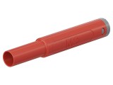 Conector banană ST&Auml;UBLI 4mm 32A 1kV roșu izolație 2,5mm&sup2; cod 66.2046-22