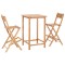 vidaXL Set mobilier bar, 3 piese, lemn masiv de tec