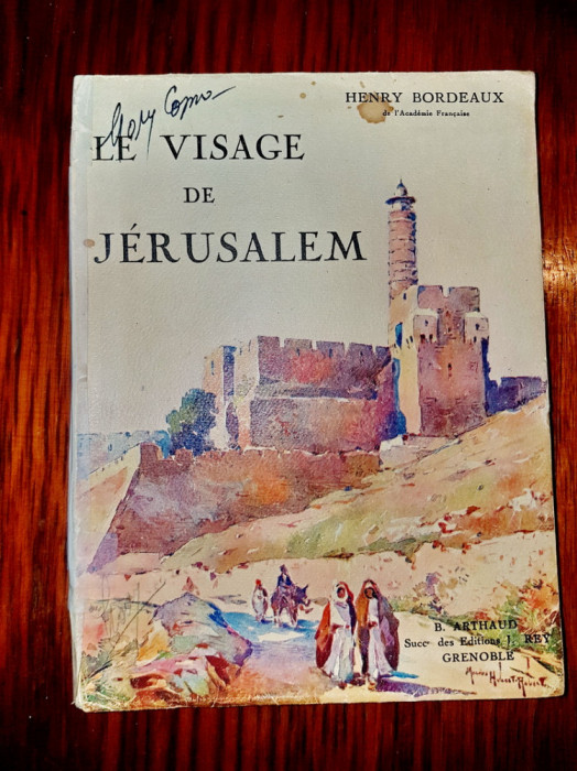 C222-Panorama Ierusalimului 1931-O calatorie in Tara Sfanta carte veche.