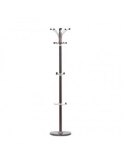 Cuier tip pom lemn 15 agatatori, HM W13, 3 nivele, imbracaminte si accesorii, baza ceramica, wenge