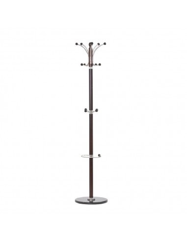 Cuier tip pom lemn 15 agatatori, HM W13, 3 nivele, imbracaminte si accesorii, baza ceramica, wenge