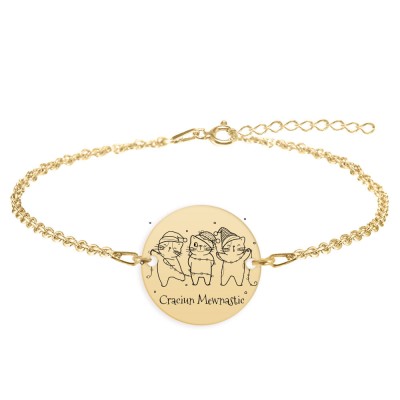 Nathan - Bratara personalizata din argint 925 placat cu aur roz - Craciun Mewnastic foto