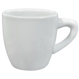 Ceașcă Porțelan, Alb, Capacitate 85 ml, Diametru 8 cm, &Icirc;nălțime 6 cm, Potrivită pentru Mașina de Spălat Vase și Cuptorul cu Microunde