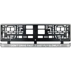 Set 2 bucati, suport numar inmatriculare argintiu VW Drive