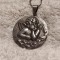 argint MEDALION 1900 MASIV OPULENT HERUVIM manopera EXCEPTIONALA splendid VECHI de efect UNIC