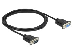 Cablu DELOCK D-Sub 9 pini 2m negru soclu și mufă PVC cod 86579