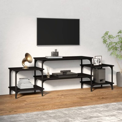 vidaXL Dulap TV, negru, 157x35x52 cm, lemn prelucrat foto