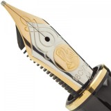 Penita m din aur de 18k/750 ornament din rodiu pentru stilou m900/910 bicolora, Pelikan