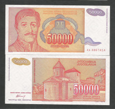 IUGOSLAVIA 50.000 50000 DINARI DINARA 1994 UNC [1] P - 142 a , necirculata foto
