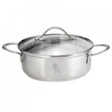 Cratita joasa cu capac din sticla, 24 CM, 4 L, Silver Jewellery, Berlinger Haus