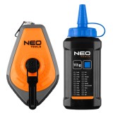 Sfoara de marcare 30 m NEO TOOLS, retragere 3:1, cu creta albastra