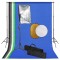 vidaXL Set studio foto cu lumini softbox, fundal și reflector