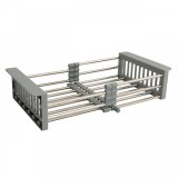 Scurgator extensibil pentru chiuveta Fleko 41 x 27 cm, dimensiune reglabila, Gri
