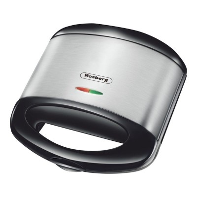 Sandwich-Maker Rosberg, 750 W, 2 felii, antiaderent, otel inoxidabil, Negru foto