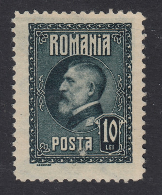 ROMANIA 1926 - ANIVERSAREA 60 ANI FERDINAND 10 LEI HARTIE CU FILIGRAM MNH foto