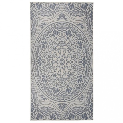 vidaXL Covor de exterior, model albastru, 80x150 cm, țesătură plată 340827 foto
