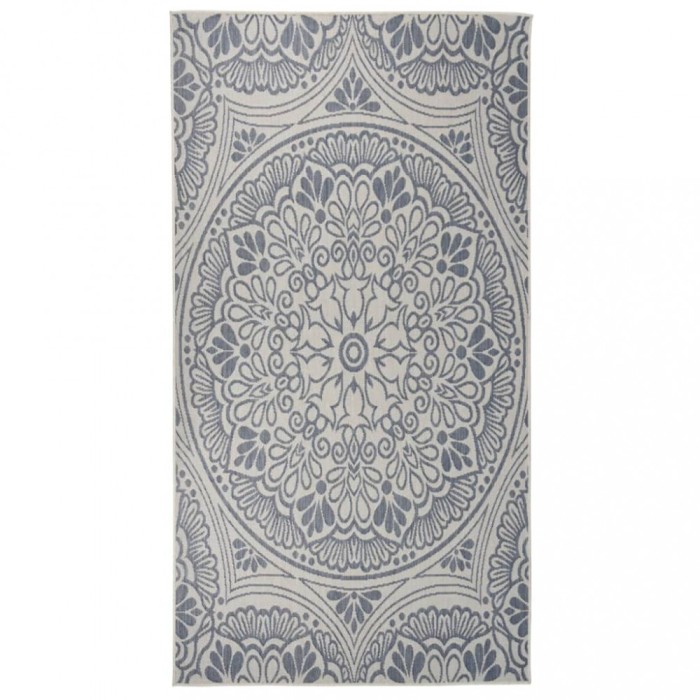 vidaXL Covor de exterior, model albastru, 80x150 cm, țesătură plată 340827