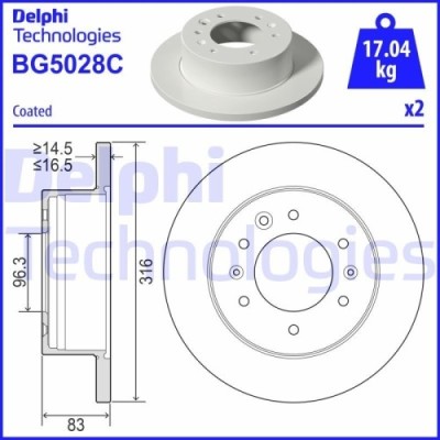 Delphi Disc frana foto