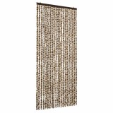 Cumpara ieftin Perdea pentru insecte, bej si maro, 90 x 220 cm, chenille