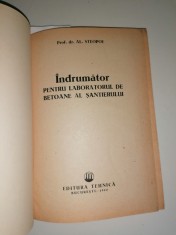 RARA = INDRUMATOR PENTRU LABORATORUL DE BETOANE AL SANTIERULUI AL STEOPOE 1960