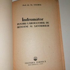 RARA = INDRUMATOR PENTRU LABORATORUL DE BETOANE AL SANTIERULUI AL STEOPOE 1960