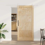 Ușă glisantă cu set de accesorii 93x202 cm din lemn masiv de pin