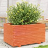VidaXL Jardinieră grădină, maro ceruit, 90x60x49,5 cm, lemn masiv pin