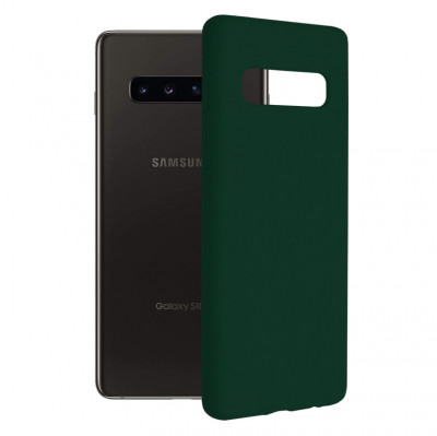 Husa Techsuit Soft Edge Silicon Samsung Galaxy S10 Plus - Dark Green foto