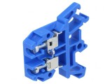 Conector &Icirc;mbinare Șine 0,5-4mm&sup2; 2 Piste 690V Albastru