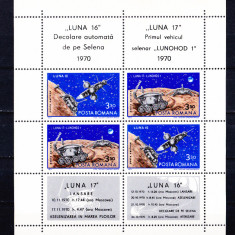 TSV$ - 1971 LP 756 A LUNA 16 SI LUNA 17, IN BLOC DE 2 SERII MNH/** LUX