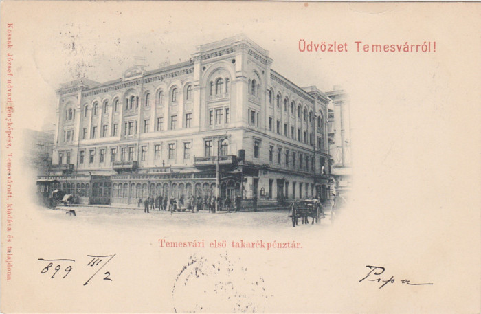 CP SALUTARI DIN Timisoara UDVOZLET Temesvarrol 1899