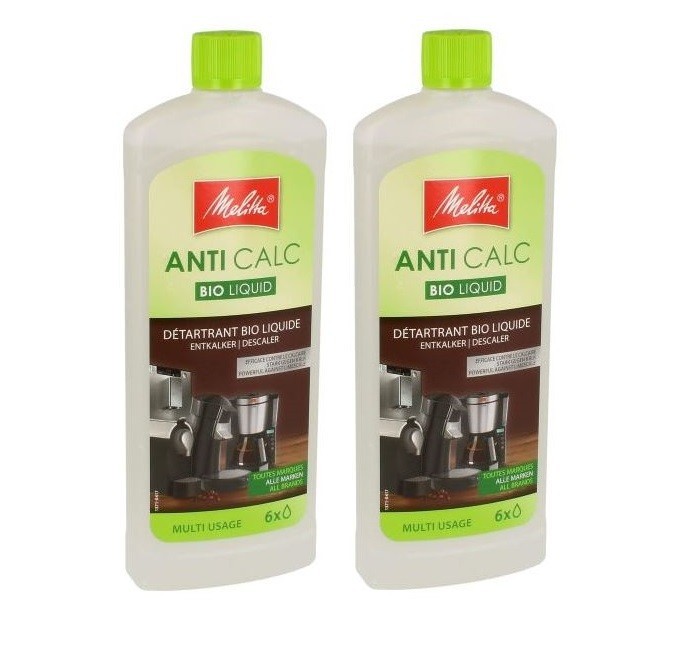 Set 2 solutii BIO anticalcar pentru espressor automat Melitta 6779372, 2 x 250 ml