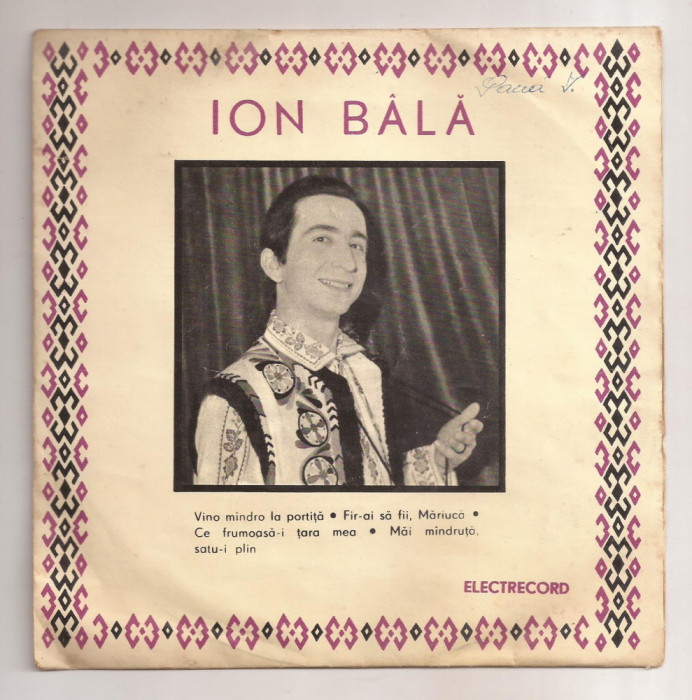 Vinil - Ion B&acirc;lă &ndash; Vino M&icirc;ndră La Portiță