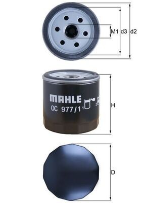MAHLE OC 977/1 Filtru ulei foto