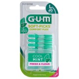 Set 40 periuțe interdentare GUM Soft-Picks Comfort Flex, Large, cu aromă de mentă
