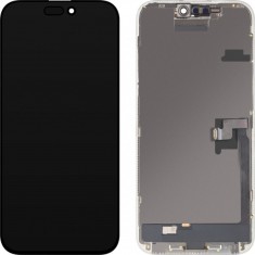 Display cu Touchscreen MP compatibil cu Apple iPhone 16 Pro Max, cu Rama, Versiune OLED FHD IC Movable, Negru